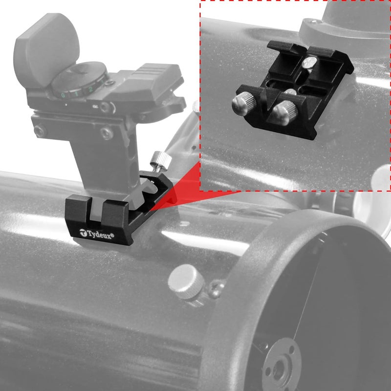 Tydeux Universal Dovetail Base for Finder Scope, Ideal Optical Telescope Finderscope Mount Bracket for Installation of Finder Scope Green Laser Pointer Bracket - Image 2